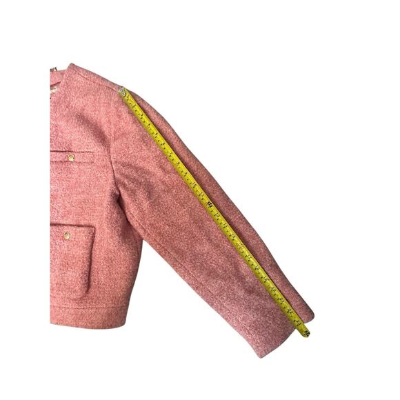 J.Crew Collection Cropped Boucle Lady Jacket Mario Bellucci® BJ941 Pink 16 - Picture 7 of 16